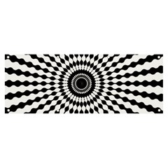 Starburst-sunburst-hypnotic Banner And Sign 8  X 3  by Bedest