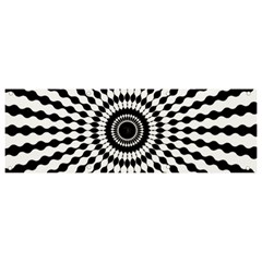 Starburst-sunburst-hypnotic Banner And Sign 9  X 3  by Bedest