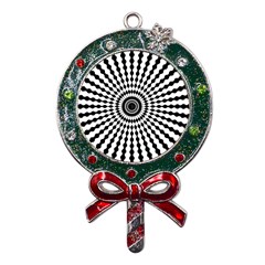 Starburst-sunburst-hypnotic Metal X mas Lollipop With Crystal Ornament by Bedest