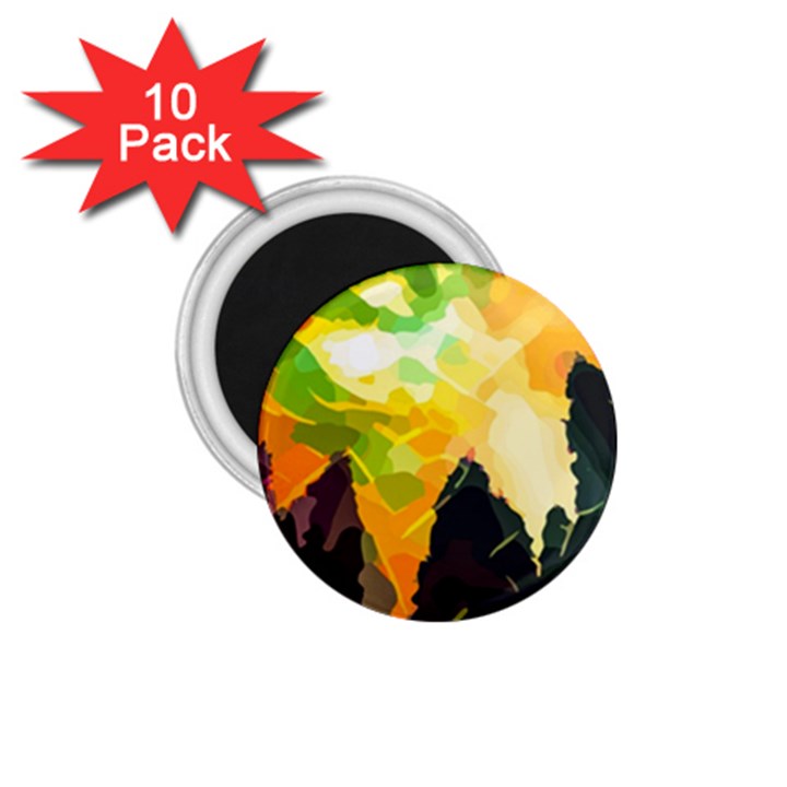 Forest-trees-nature-wood-green 1.75  Magnets (10 pack) 