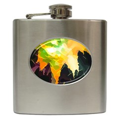 Forest-trees-nature-wood-green Hip Flask (6 Oz) by Bedest