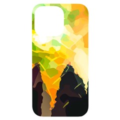 Forest-trees-nature-wood-green Iphone 14 Pro Max Black Uv Print Case by Bedest