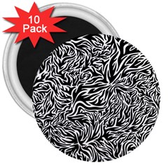 Flame Fire Pattern Digital Art 3  Magnets (10 pack) 