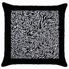 Flame Fire Pattern Digital Art Throw Pillow Case (Black)