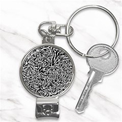 Flame Fire Pattern Digital Art Nail Clippers Key Chain