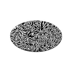 Flame Fire Pattern Digital Art Sticker (Oval)