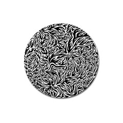 Flame Fire Pattern Digital Art Magnet 3  (round) by Bedest