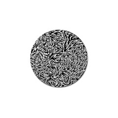 Flame Fire Pattern Digital Art Golf Ball Marker by Bedest