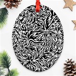 Flame Fire Pattern Digital Art Ornament (Oval Filigree) Front