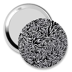 Flame Fire Pattern Digital Art 3  Handbag Mirrors