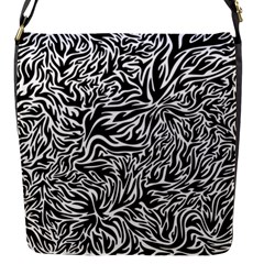 Flame Fire Pattern Digital Art Flap Closure Messenger Bag (S)