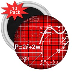 Geometry-mathematics-cube 3  Magnets (10 Pack)  by Bedest