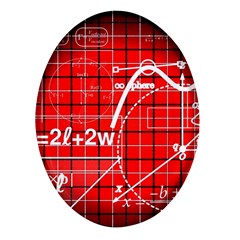 Geometry-mathematics-cube Oval Glass Fridge Magnet (4 Pack)