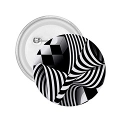 Op-art-black-white-drawing 2 25  Buttons by Bedest