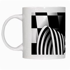 Op-art-black-white-drawing White Mug by Bedest