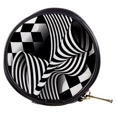 Op-art-black-white-drawing Mini Makeup Bag