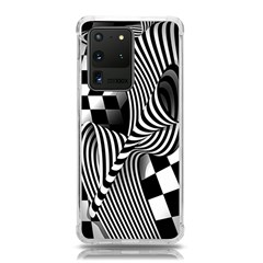 Op-art-black-white-drawing Samsung Galaxy S20 Ultra 6 9 Inch Tpu Uv Case by Bedest