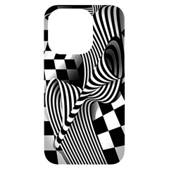 Op-art-black-white-drawing Iphone 14 Pro Black Uv Print Case