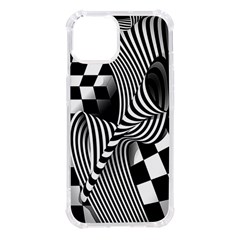 Op-art-black-white-drawing Iphone 14 Tpu Uv Print Case by Bedest