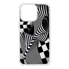 Op-art-black-white-drawing Iphone 13 Pro Tpu Uv Print Case