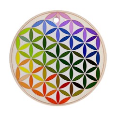 Mandala Rainbow Colorful Ornament (round) by Bedest