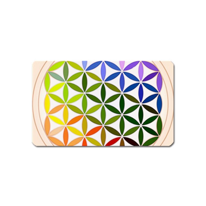 Mandala Rainbow Colorful Magnet (Name Card)