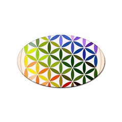 Mandala Rainbow Colorful Sticker Oval (100 Pack) by Bedest