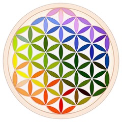 Mandala Rainbow Colorful Round Trivet