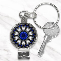 Kaleidoscope-abstract-round Nail Clippers Key Chain by Bedest