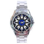 Kaleidoscope-abstract-round Stainless Steel Analogue Watch Front