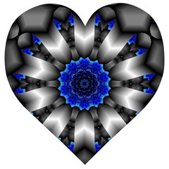 Kaleidoscope-abstract-round Wooden Puzzle Heart by Bedest