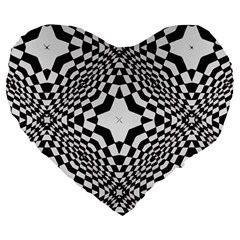 Tile-repeating-pattern-texture Large 19  Premium Flano Heart Shape Cushions by Bedest