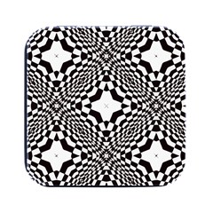 Tile-repeating-pattern-texture Square Metal Box (black)