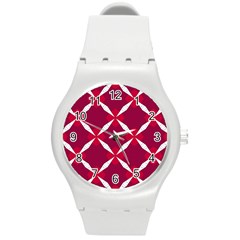 Christmas-background-wallpaper Round Plastic Sport Watch (m)