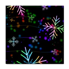 Snowflakes Snow Winter Christmas Tile Coaster