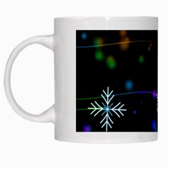 Snowflakes Snow Winter Christmas White Mug by Bedest