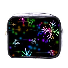 Snowflakes Snow Winter Christmas Mini Toiletries Bag (one Side) by Bedest