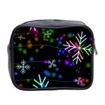 Snowflakes Snow Winter Christmas Mini Toiletries Bag (Two Sides) Back