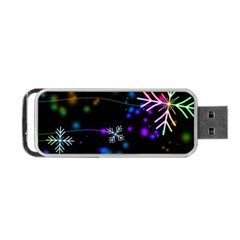 Snowflakes Snow Winter Christmas Portable Usb Flash (two Sides) by Bedest