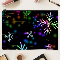 Snowflakes Snow Winter Christmas Cosmetic Bag (xxxl) by Bedest