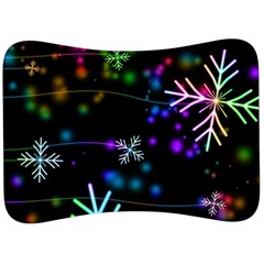 Snowflakes Snow Winter Christmas Velour Seat Head Rest Cushion by Bedest