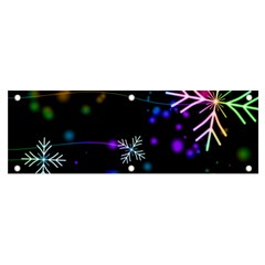 Snowflakes Snow Winter Christmas Banner And Sign 6  X 2  by Bedest