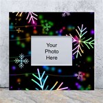 Snowflakes Snow Winter Christmas White Wall Photo Frame 5  x 7  Front