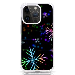 Snowflakes Snow Winter Christmas Iphone 14 Pro Tpu Uv Print Case by Bedest