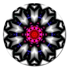 Kaleidoscope-round-metal Magnet 5  (round) by Bedest