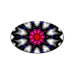 Kaleidoscope-round-metal Sticker Oval (10 Pack)