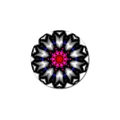 Kaleidoscope-round-metal Golf Ball Marker