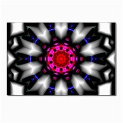 Kaleidoscope-round-metal Postcards 5  X 7  (pkg Of 10) by Bedest