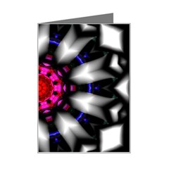 Kaleidoscope-round-metal Mini Greeting Card by Bedest