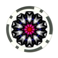 Kaleidoscope-round-metal Poker Chip Card Guard by Bedest